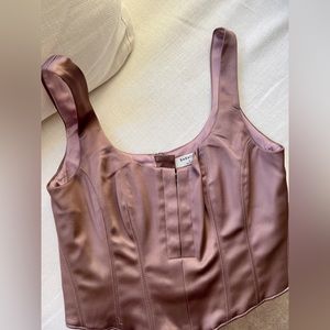 Brand New Aritzia Babaton Satin Corset Top
